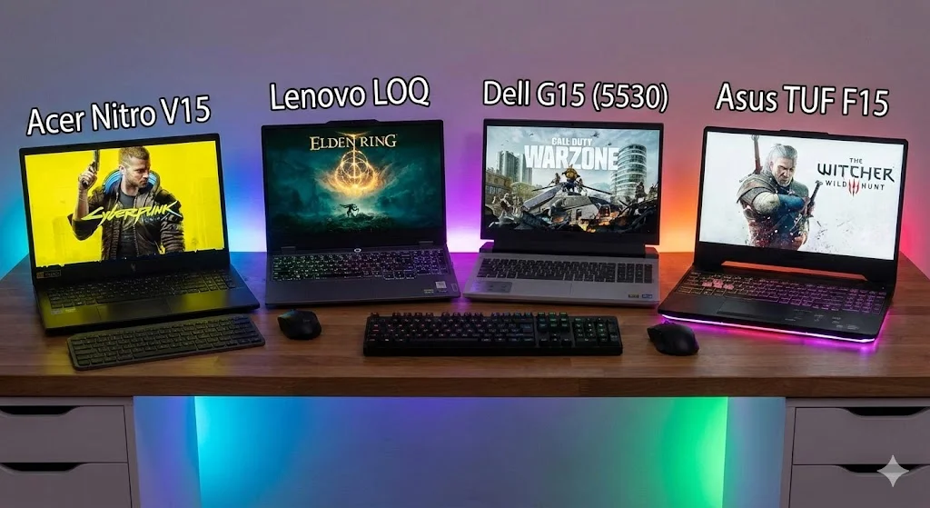 Ranking dos melhores notebooks gamer baratos de 2026.