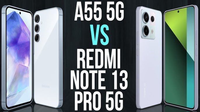 Diferença de tela plana vs curva no Galaxy A55 e Redmi Note 13 Pro+