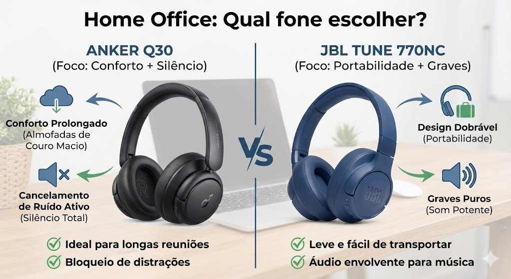 Infografico comparativo anker q30 vs jbl tune 770nc