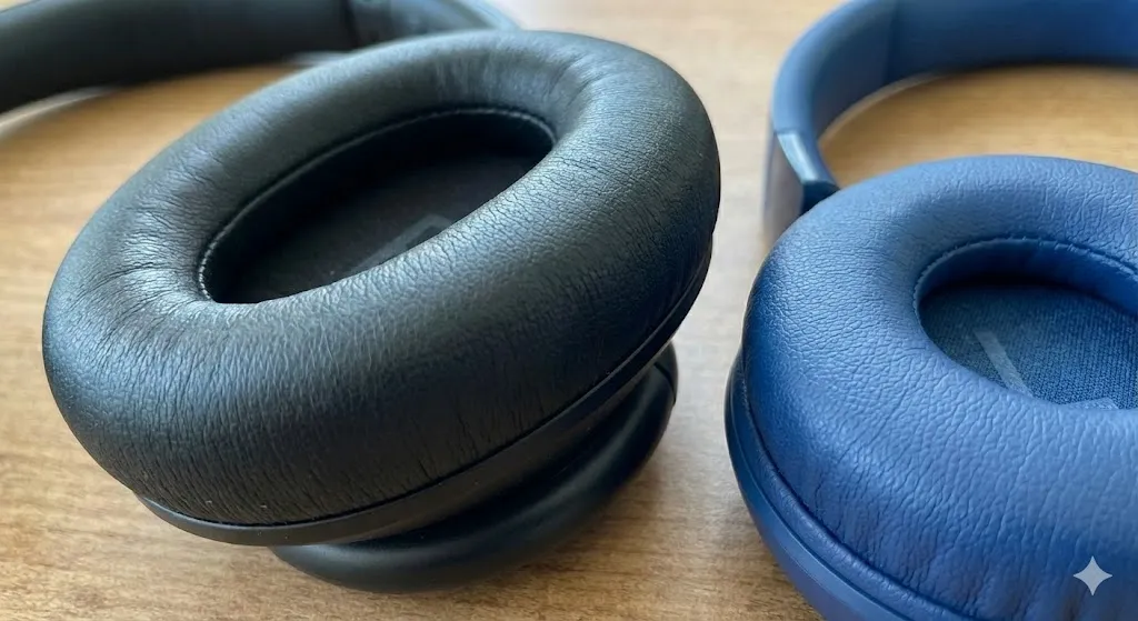 Detalhe almofadas earpads Anker Q30 conforto