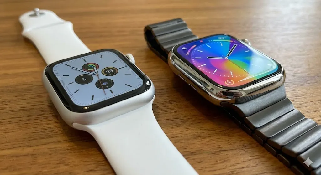 Comparativo visual Apple Watch SE vs Series 10 design