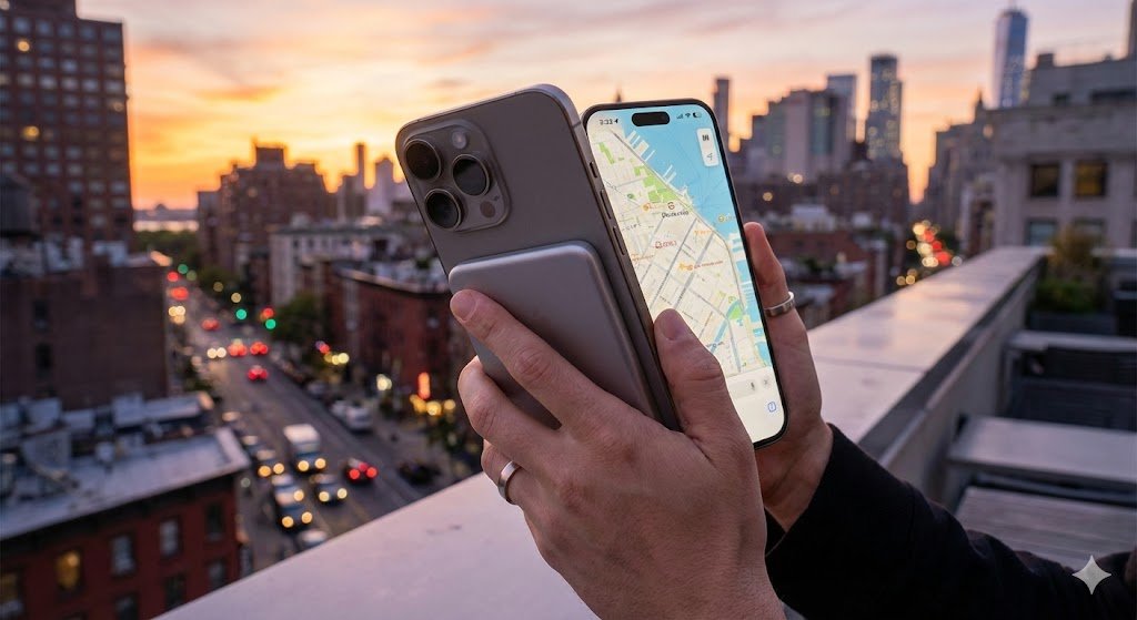 Melhores Power Banks com MagSafe acoplado em iPhone uso urbano
