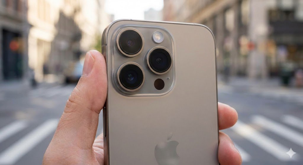 iPhone 16 Pro com tela 120Hz e câmera tripla para profissionais