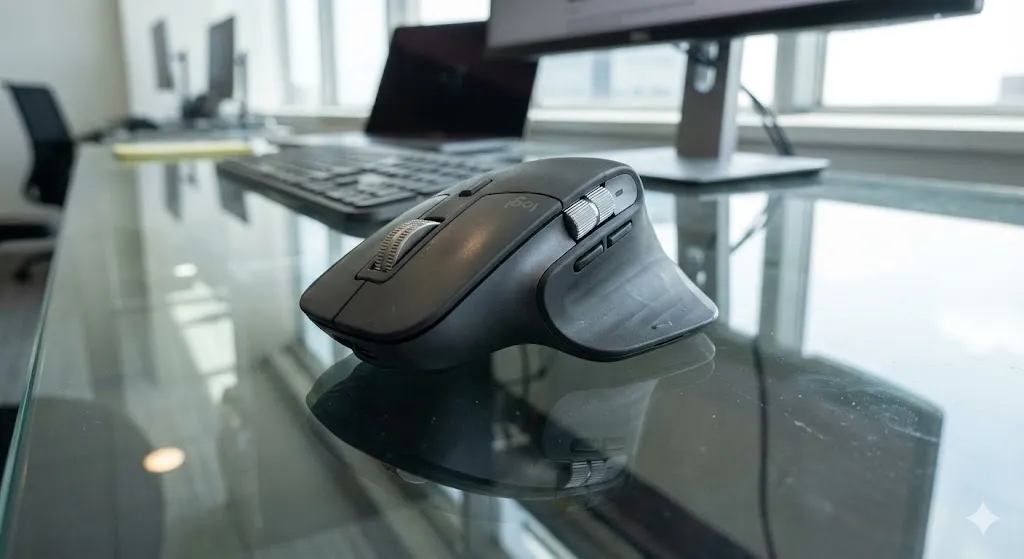 Mouse Logitech MX Master 3S sensor Darkfield funciona no vidro