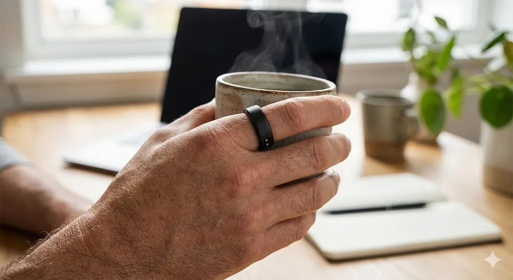 Samsung Galaxy Ring design no dedo indicador estilo de vida