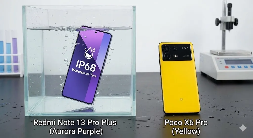 Redmi Note 13 Pro Plus a prova d'agua IP68 comparativo Poco