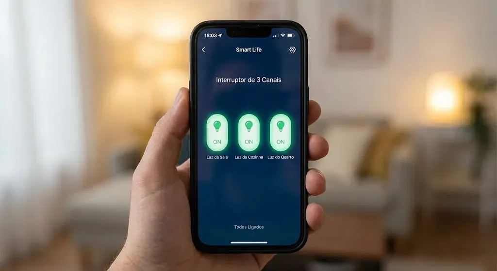 Interface aplicativo Smart Life interruptor inteligente