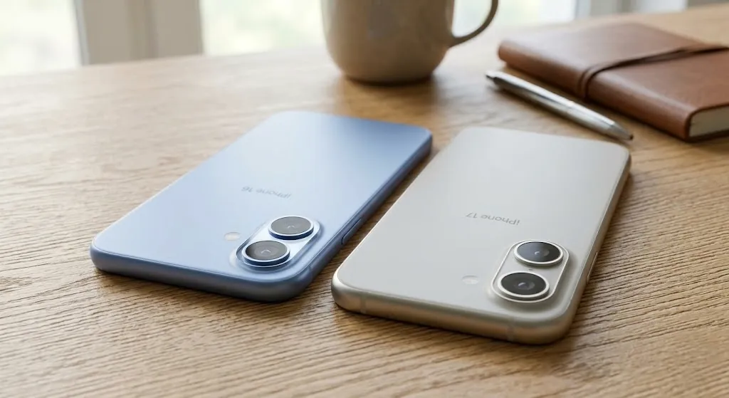 Comparativo traseira iPhone 17 vs iPhone 16